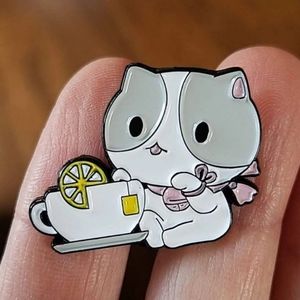 *2 for $13* Tea Time Kitty Cat Pin